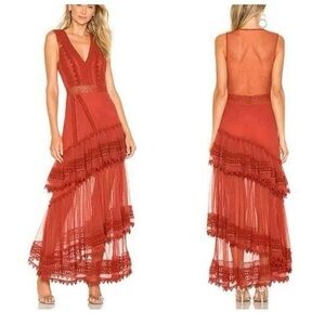 Beautiful House of Harlow Burnt Orange Dress